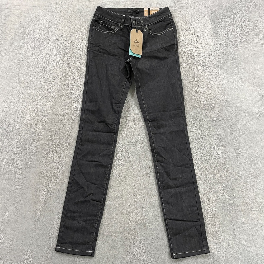 prAna Kayla High Rise Jeans Denim Solid Women's 00 24‎ Stretch 32" Inseam